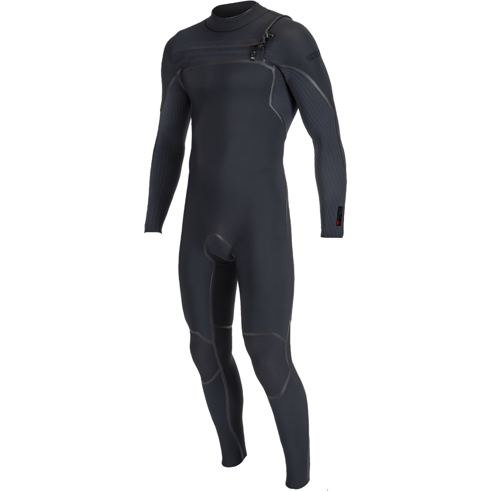 2025 O'Neill Da Uomo Hyperfreak Fire 4/3mm Chest Zip Muta 5512 - Black